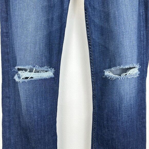 Hudson Bacara Crop Straight Leg Cuffed Jeans Dark Blue Vina Women’s 27 Stretch - Picture 6 of 14